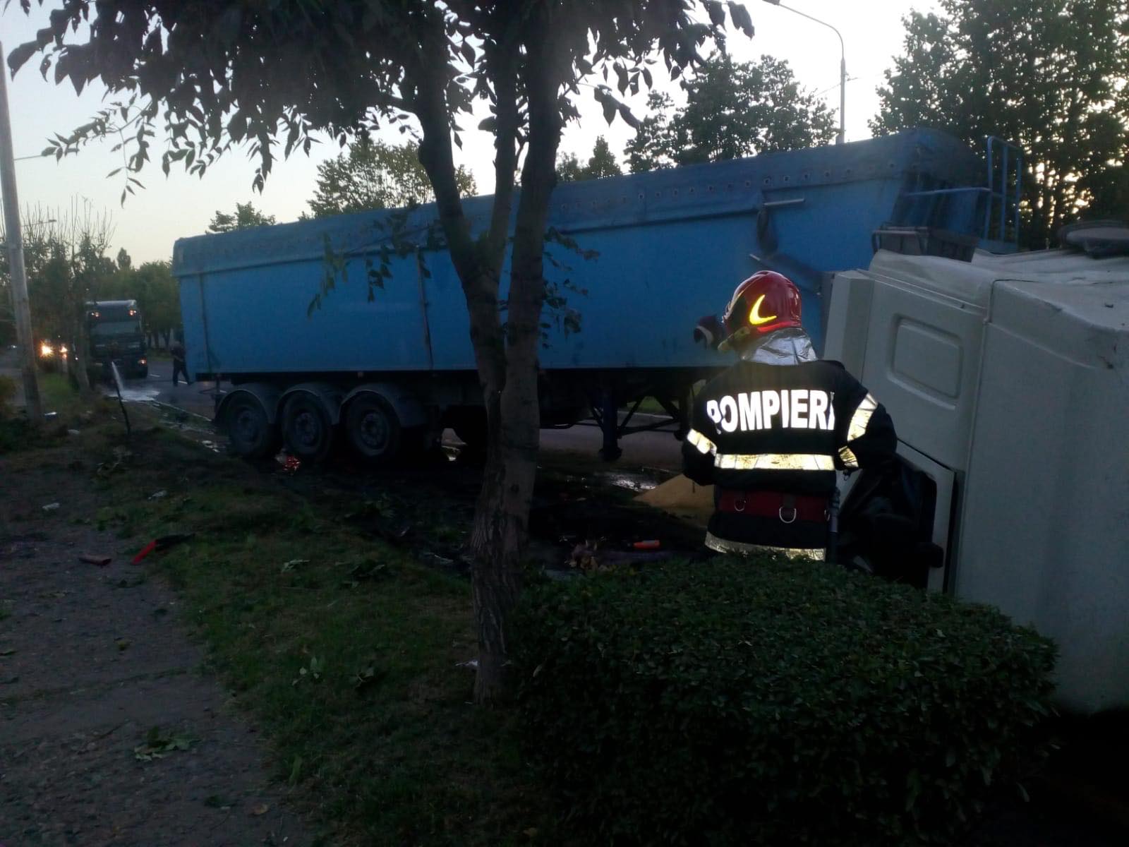 Accident spectaculos la intrarea în Bârlad
