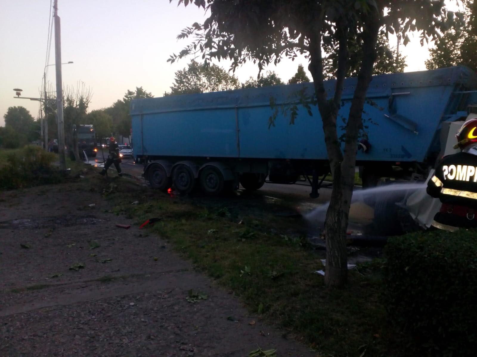 Accident spectaculos la intrarea în Bârlad