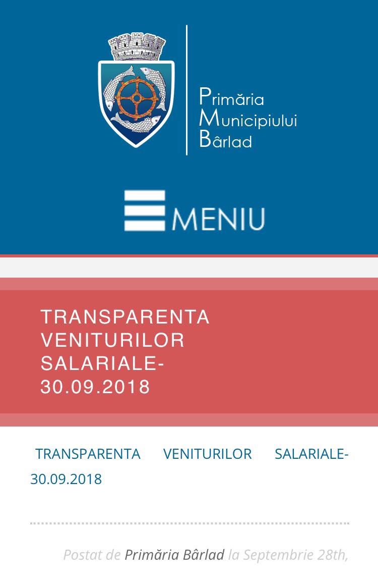 Transparența veniturilor din Primăria Bârlad, o mare enigmă