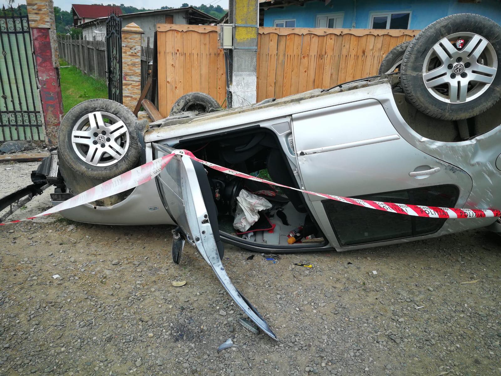(Foto) Accident rutier provocat de un copil de 12 ani