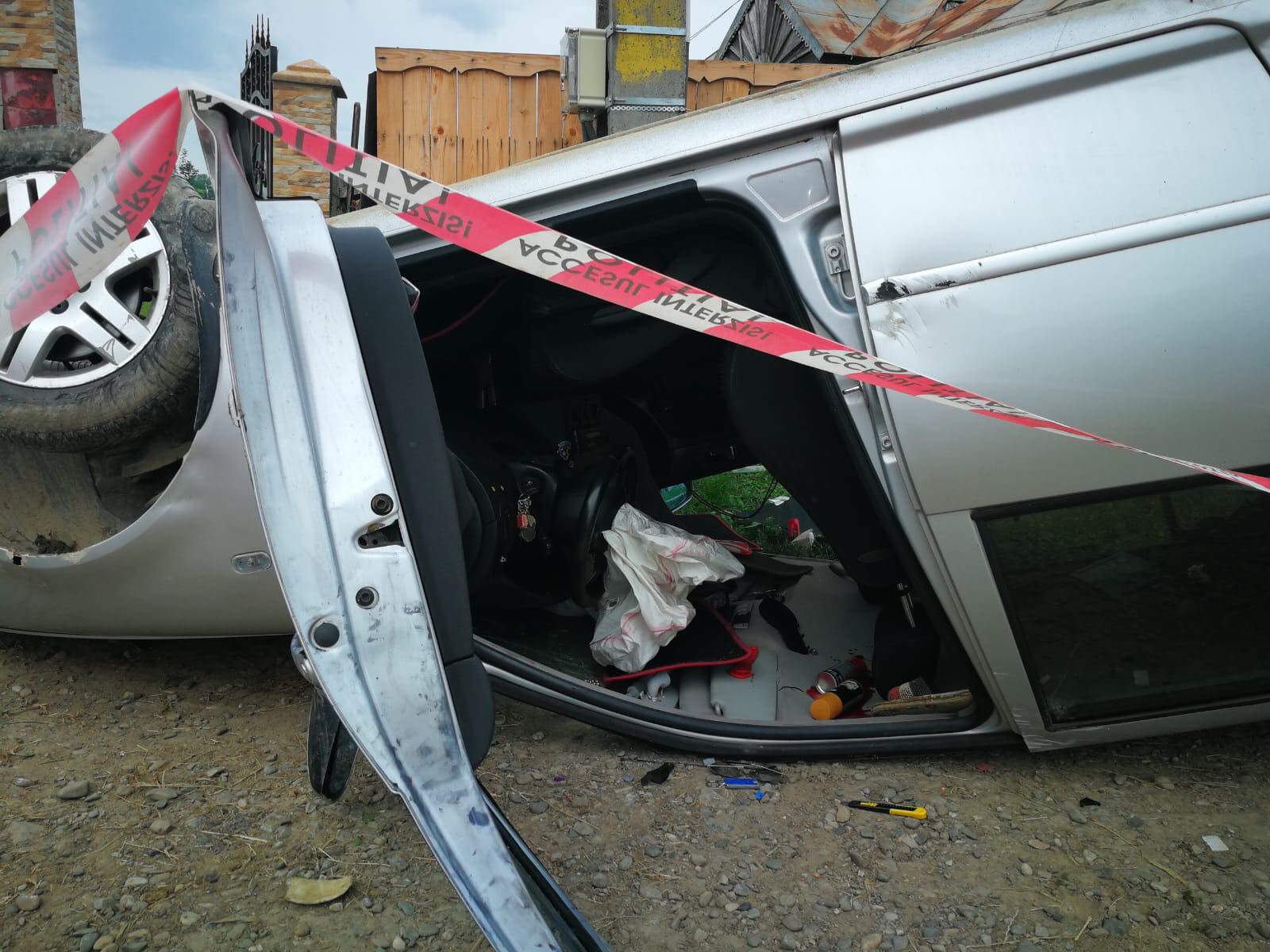 (Foto) Accident rutier provocat de un copil de 12 ani