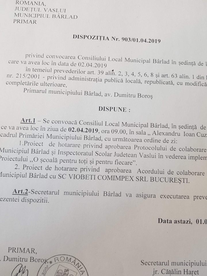 Secretomanie pe banii bârlădenilor