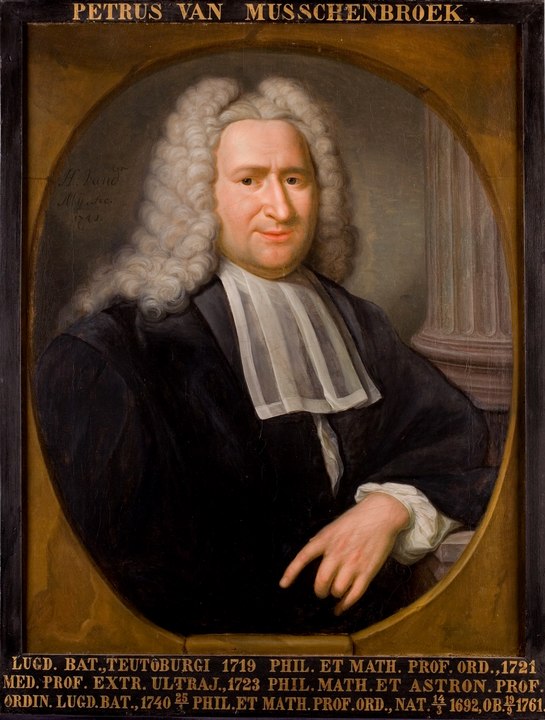 Savantul Ewald Jürgen von Kleist şi fizicianul Pieter van Musschenbroek