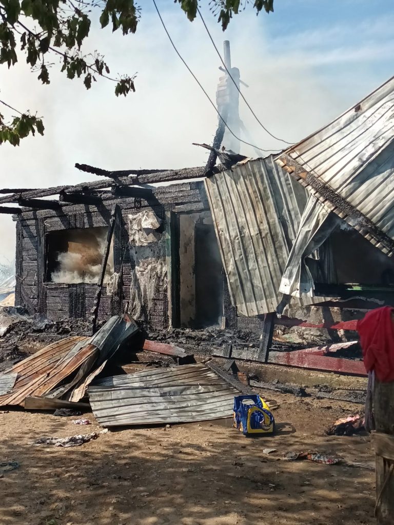 Incendiu în localitatea Arbore