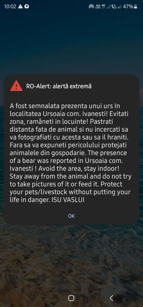 În apropierea localității Ursoaia, comuna Ivănești