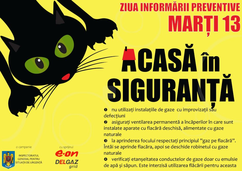 ISU Suceava: Marți 13 - Ziua informării preventive