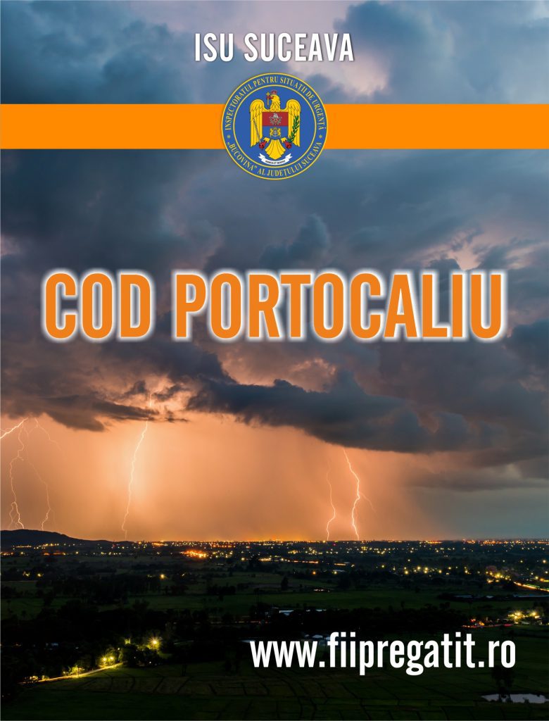 Suceava: Atenţionare meteo ANM imediată!