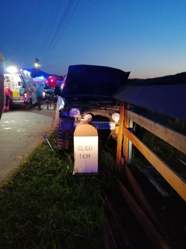 Accident rutier, produs în localitatea Poiana Negrii, cu o persoană decedată