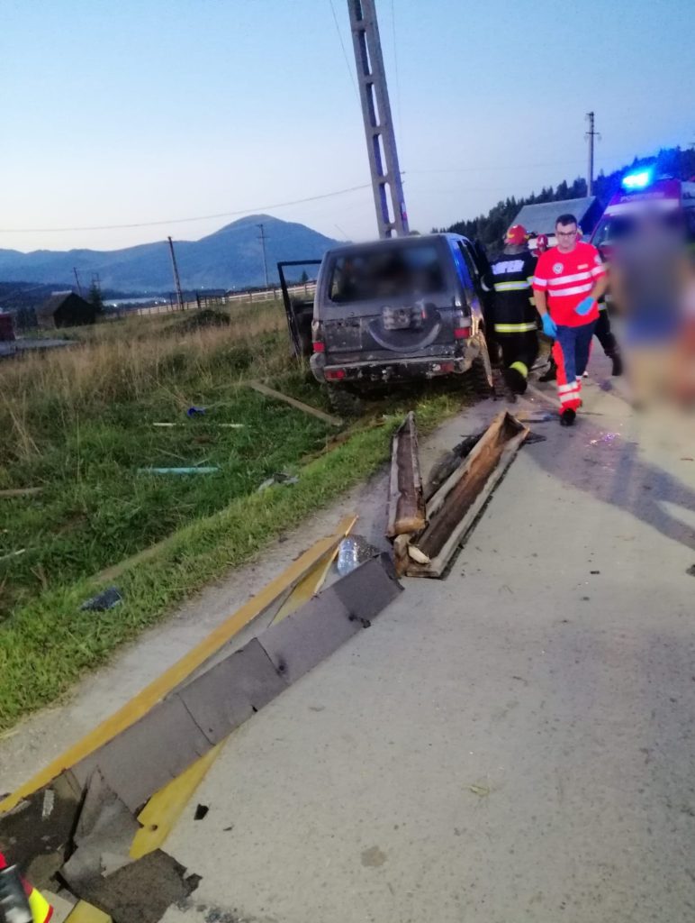 Accident rutier, produs în localitatea Poiana Negrii, cu o persoană decedată