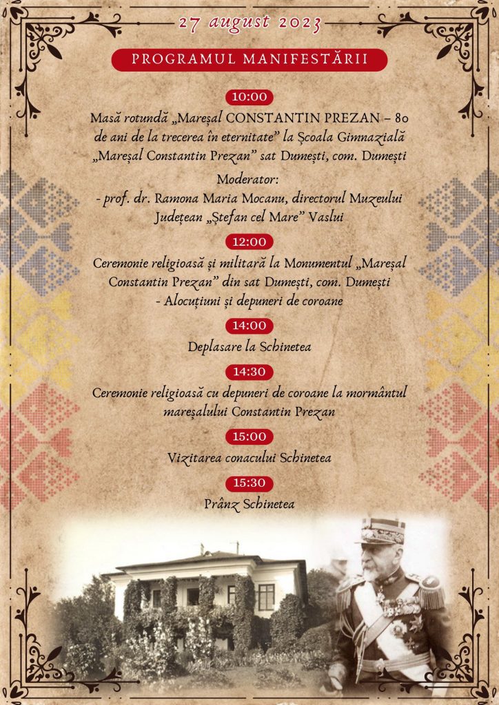 Mareșal Constantin Prezan – 80 de ani de la trecerea în eternitate