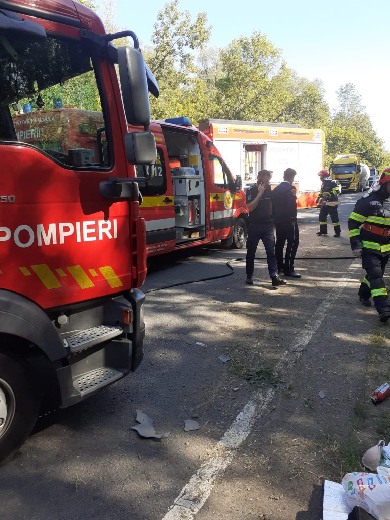 Detașamentul de pompieri Vaslui intervine cu trei autospeciale