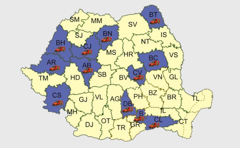 Primele 12 autospeciale de primă intervenție pentru lucrul cu apă de înaltă presiune și hidroperforare
