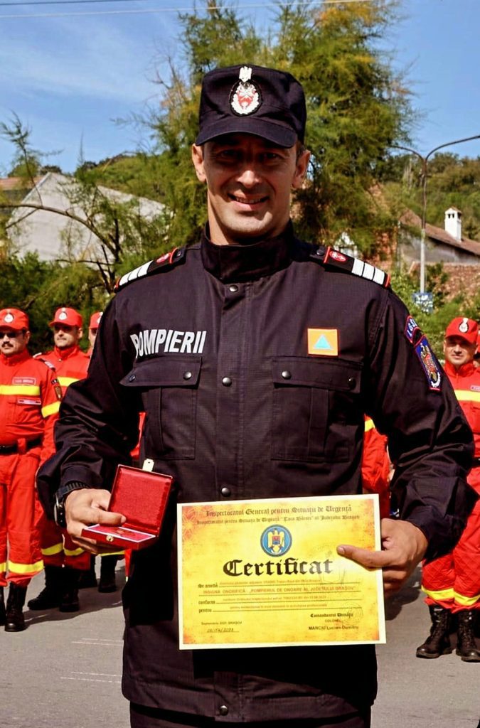 Plutonierul adjutant Vrabie Raul este Pompierul Anului la Brașov 
