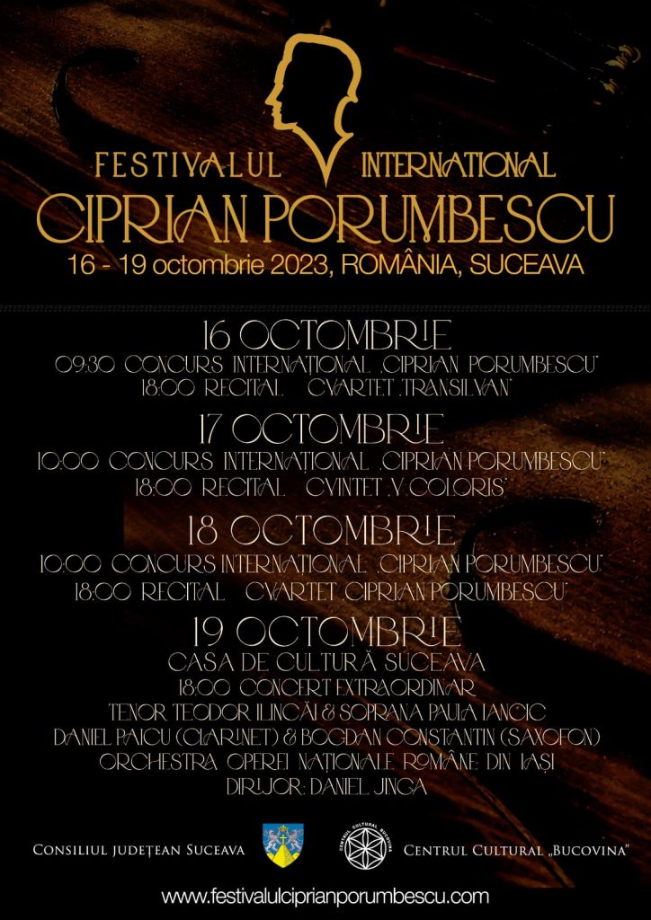 Ediția 2023 a Festivalului Concurs Internațional „Ciprian Porumbescu” 