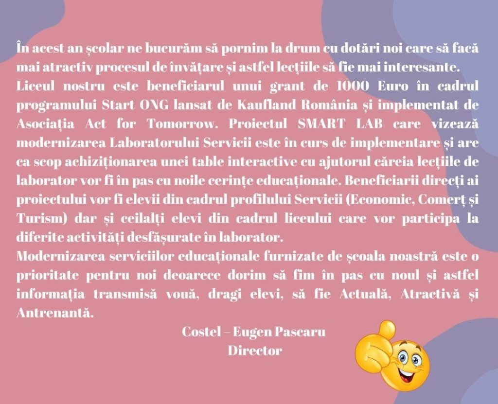 Elevii care frecventează Liceul Tehnologic „Alexandru Ioan Cuza” 
