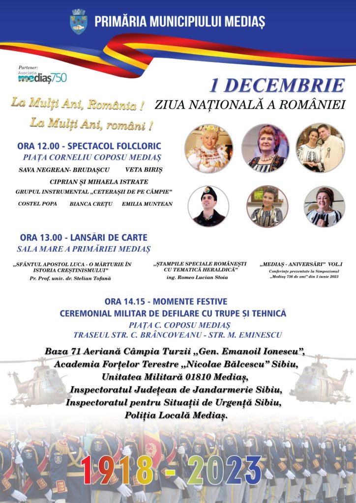 Ziua Națională a României sărbătorită la Mediaș