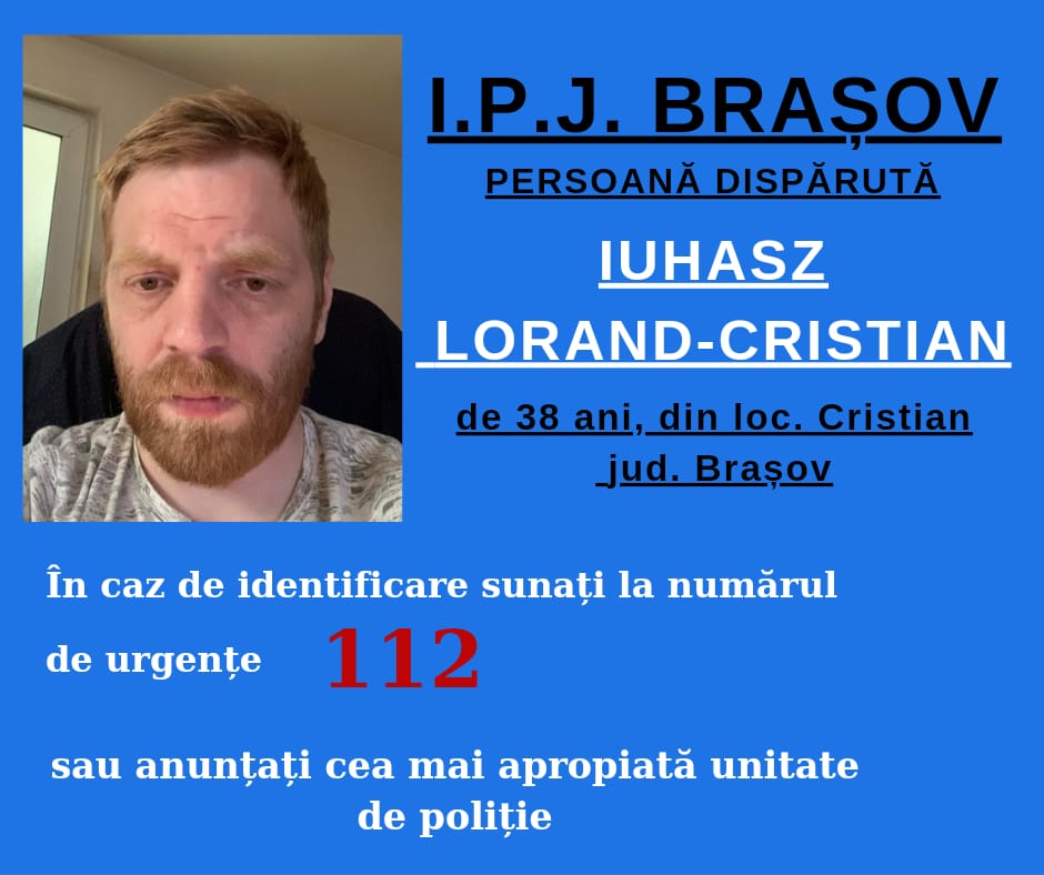 I.P.J. Brașov: Persoană dispărută