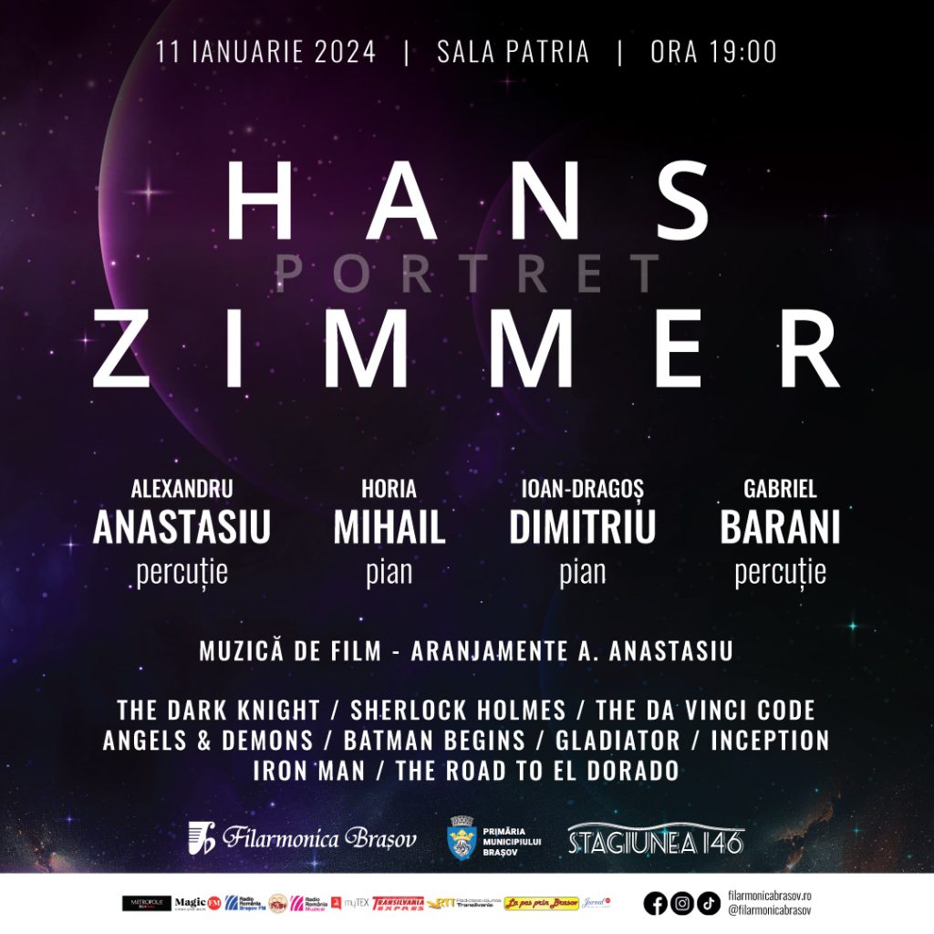 Filarmonica Brașov deschide anul 2024 cu un concert Hans Zimmer