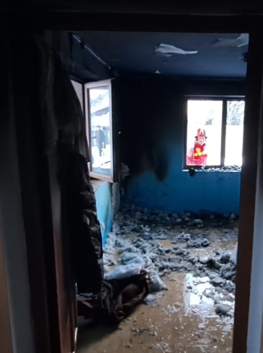 Incendiu într-o locuință din Vaslui, miercuri, 17 ianuarie 2024 