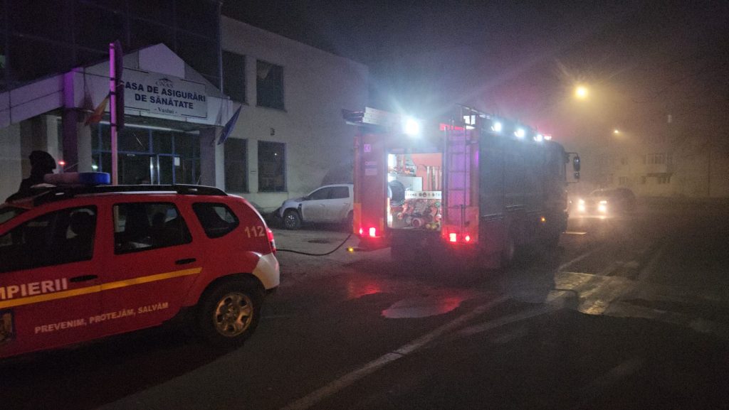 Incendiu la Casa Județeană de Asigurări de Sănătate Vaslui 