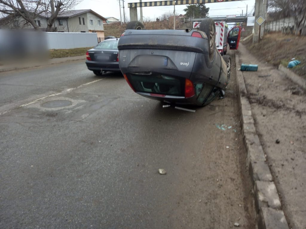 Accident rutier la ieșirea din Suceava