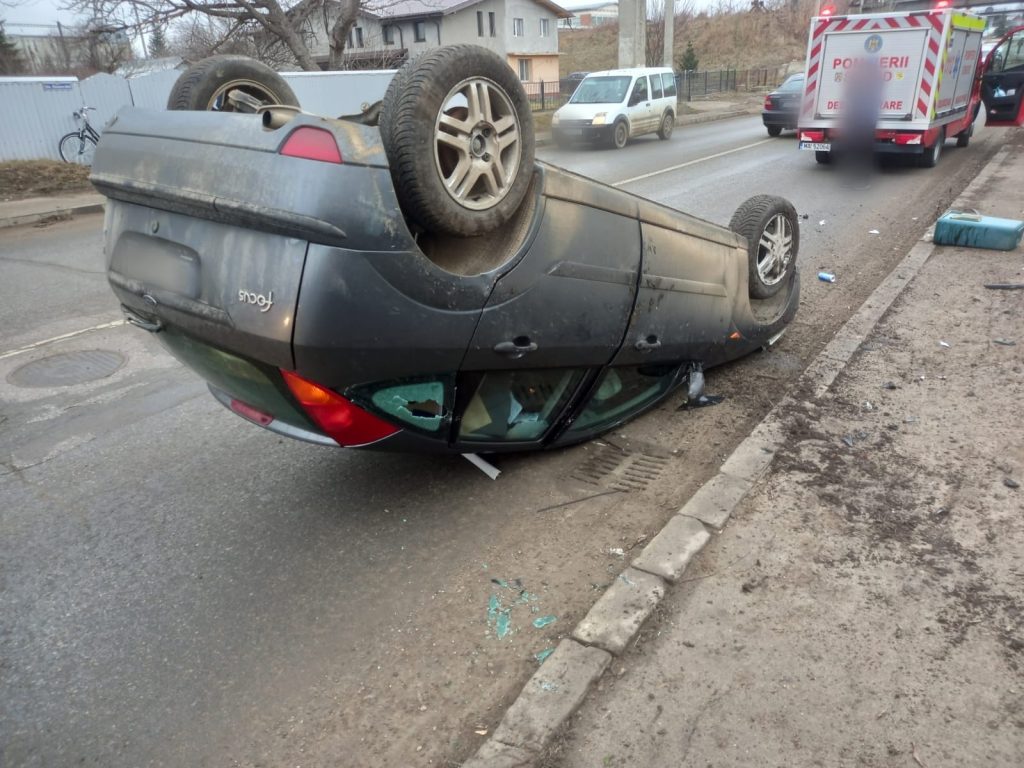 Accident rutier la ieșirea din Suceava