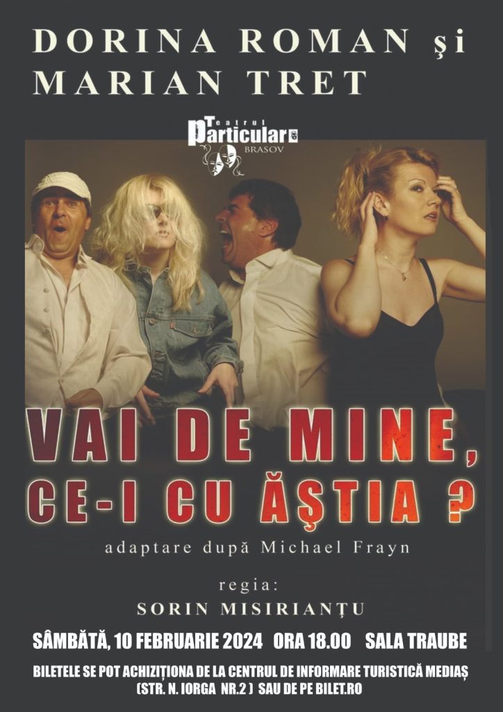 Spectacole atractive în luna februarie la Sala Traube din Mediaș