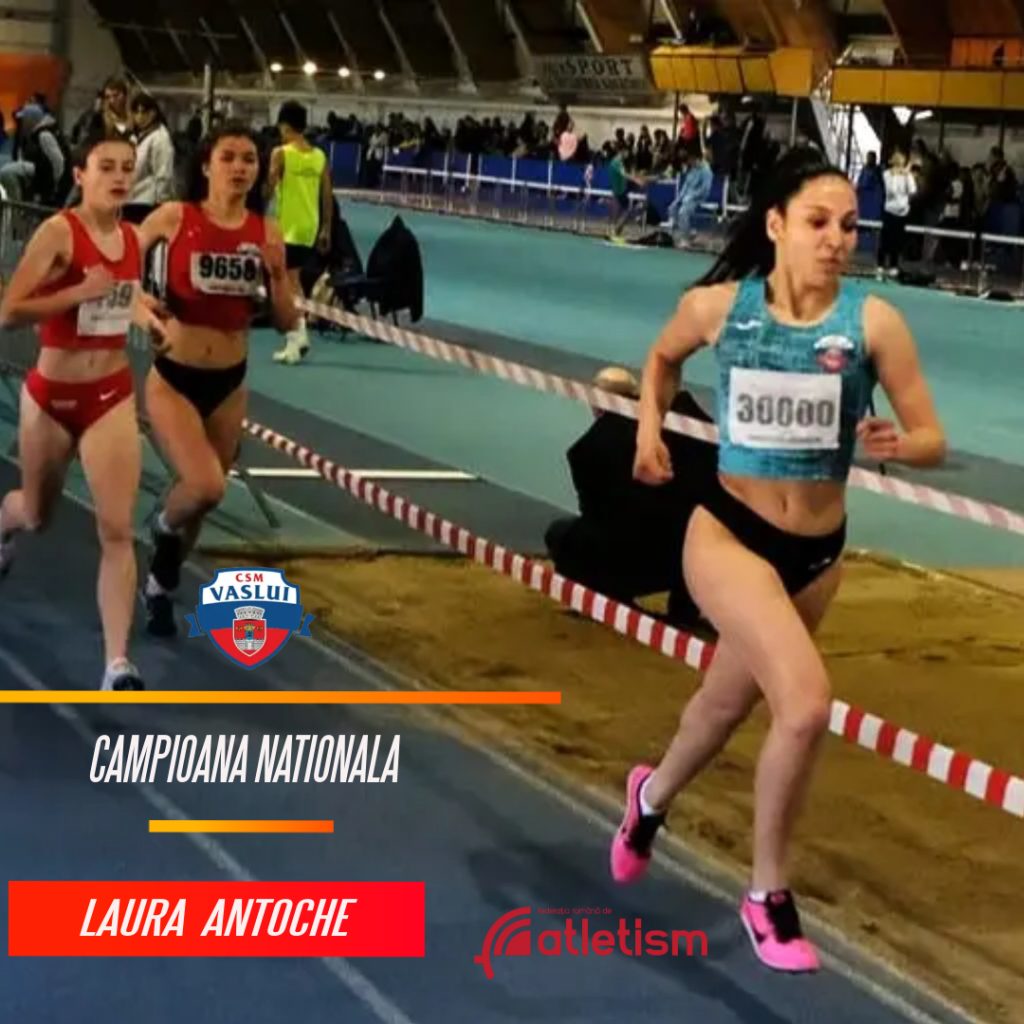 Laura Antoche, o nouă performanță remarcabilă: campioană națională la 1.500m