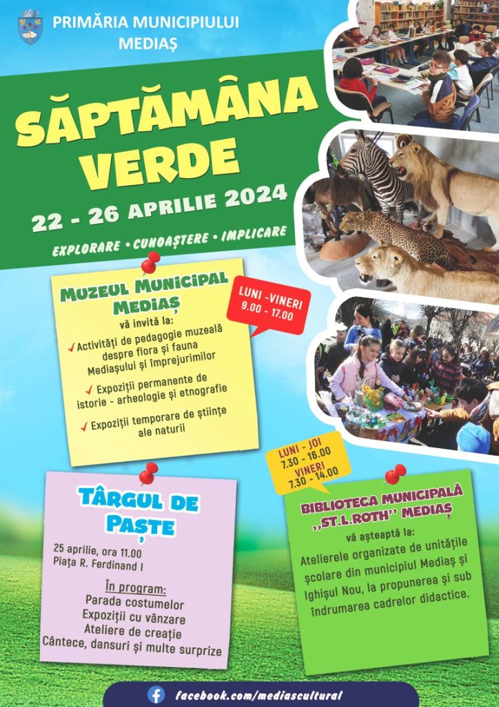 Elevii și preșcolarii din Mediaș sunt invitați la Săptămâna Verde