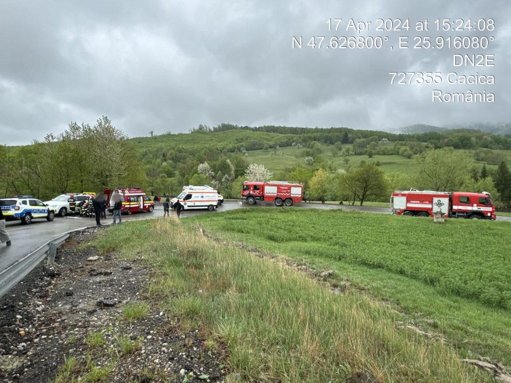 Accident rutier pe DN 2E între Cacica și Vârfu Dealului