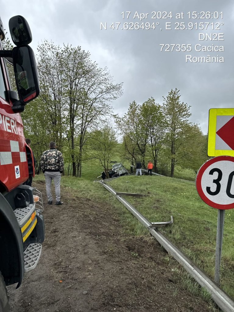 Accident rutier pe DN 2E între Cacica și Vârfu Dealului