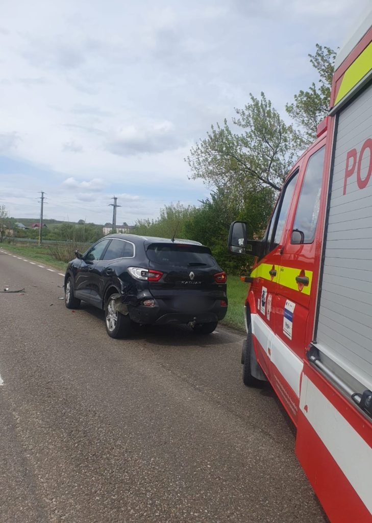 Accident rutier la Bunești: Un motociclist rănit 