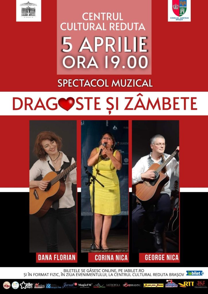 Dragoste și zâmbete la Centrul Cultural Reduta, 5 aprilie, ora 19:00