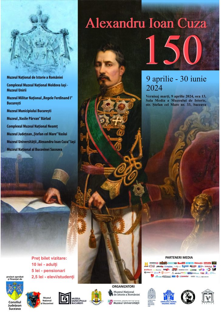 Muzeul Județean Vaslui contribuie la expoziția „Alexandru Ioan Cuza 150”