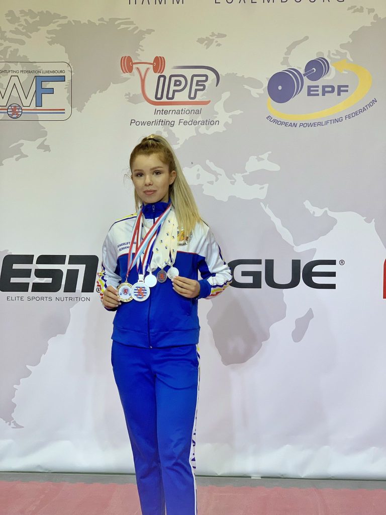 Jandarmeriță pe podiumul Campionatului European de Powerlifting