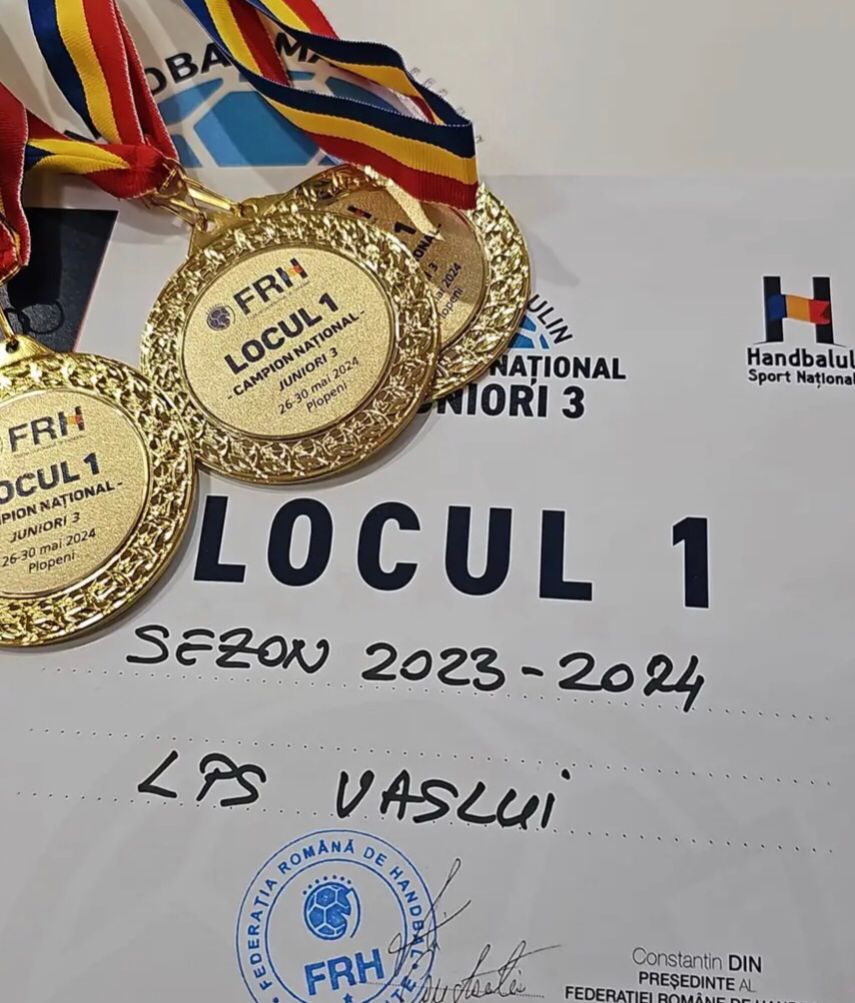 Echipa de Handbal a LPS Vaslui a cucerit titlul de Campioană Națională la Juniori III