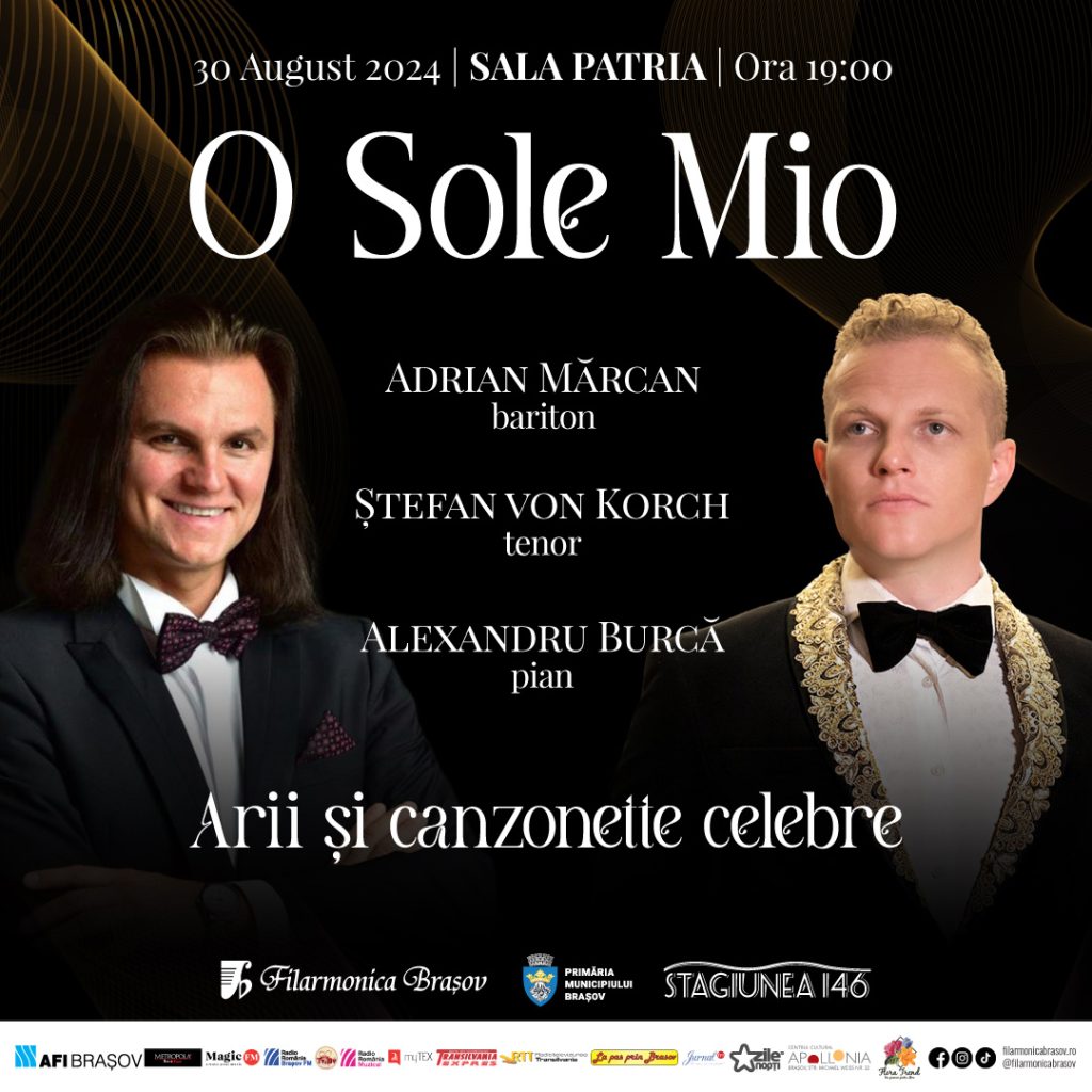 O Sole Mio: O seară de arii și canzonette la Filarmonica Brașov