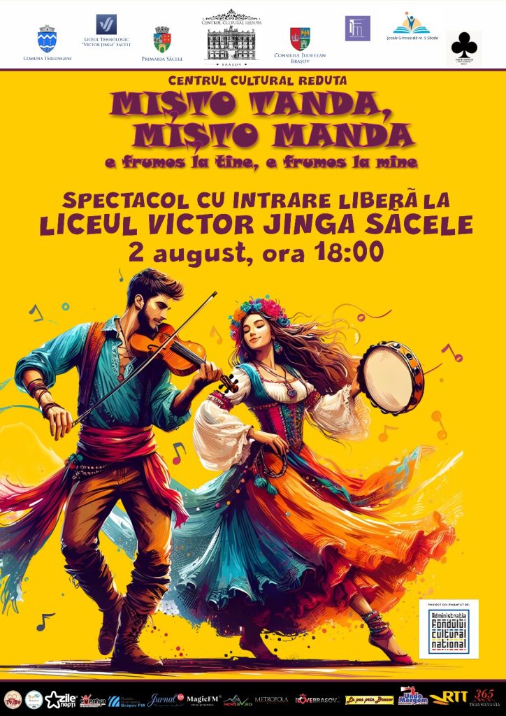 Centrul Cultural Reduta Brașov va încheia Proiectul cultural „Mișto tanda, mișto manda – e frumos la tine, e frumos la mine