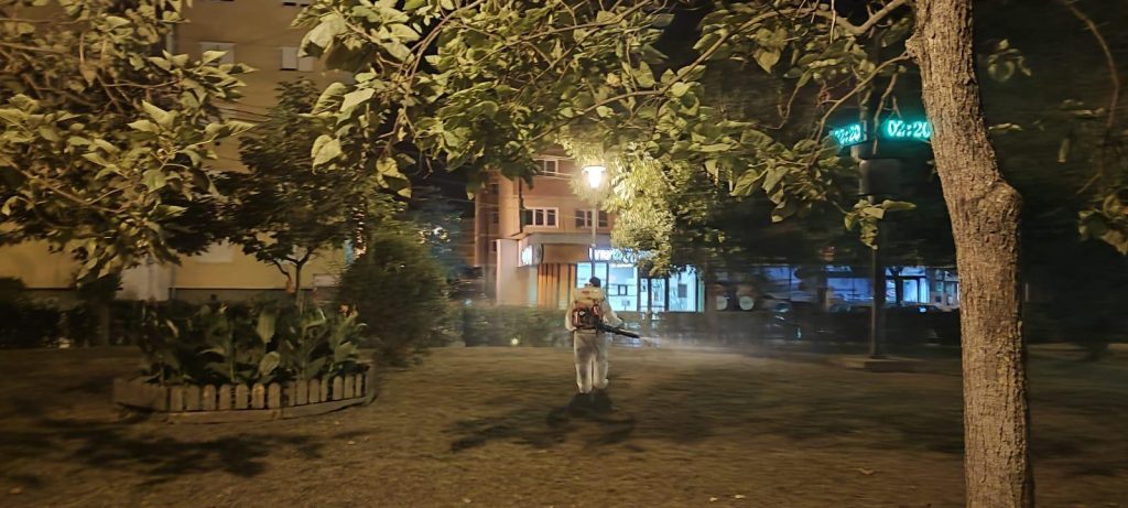 Lucrări de dezinfectare și dezinfestare în spațiile publice din Mediaș