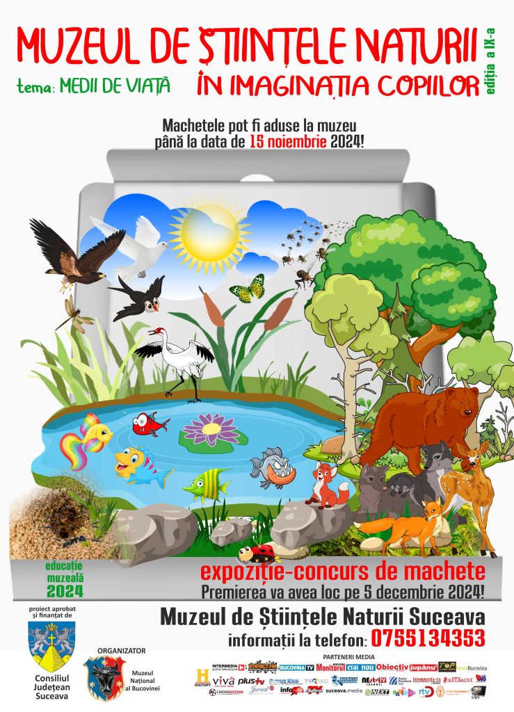 „Muzeul de Științele Naturii în imaginația copiilor” – Ediția 2024: Concurs de machete cu tema MEDII DE VIAȚĂ