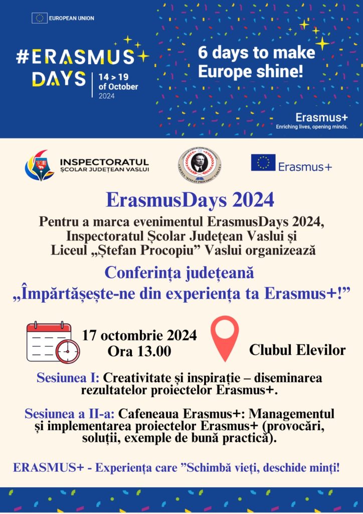 Inspectoratul Școlar Județean Vaslui: Proiect educațional susținut prin programul Erasmus