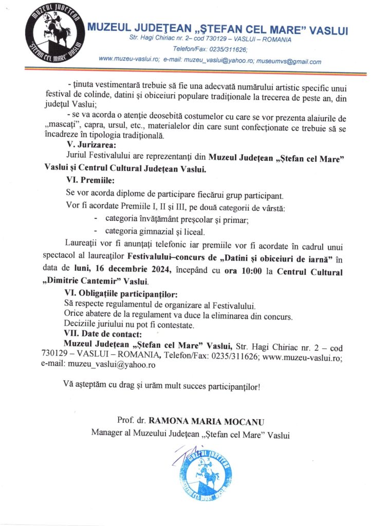 Festivalul-concurs „Datini și obiceiuri de iarnă”