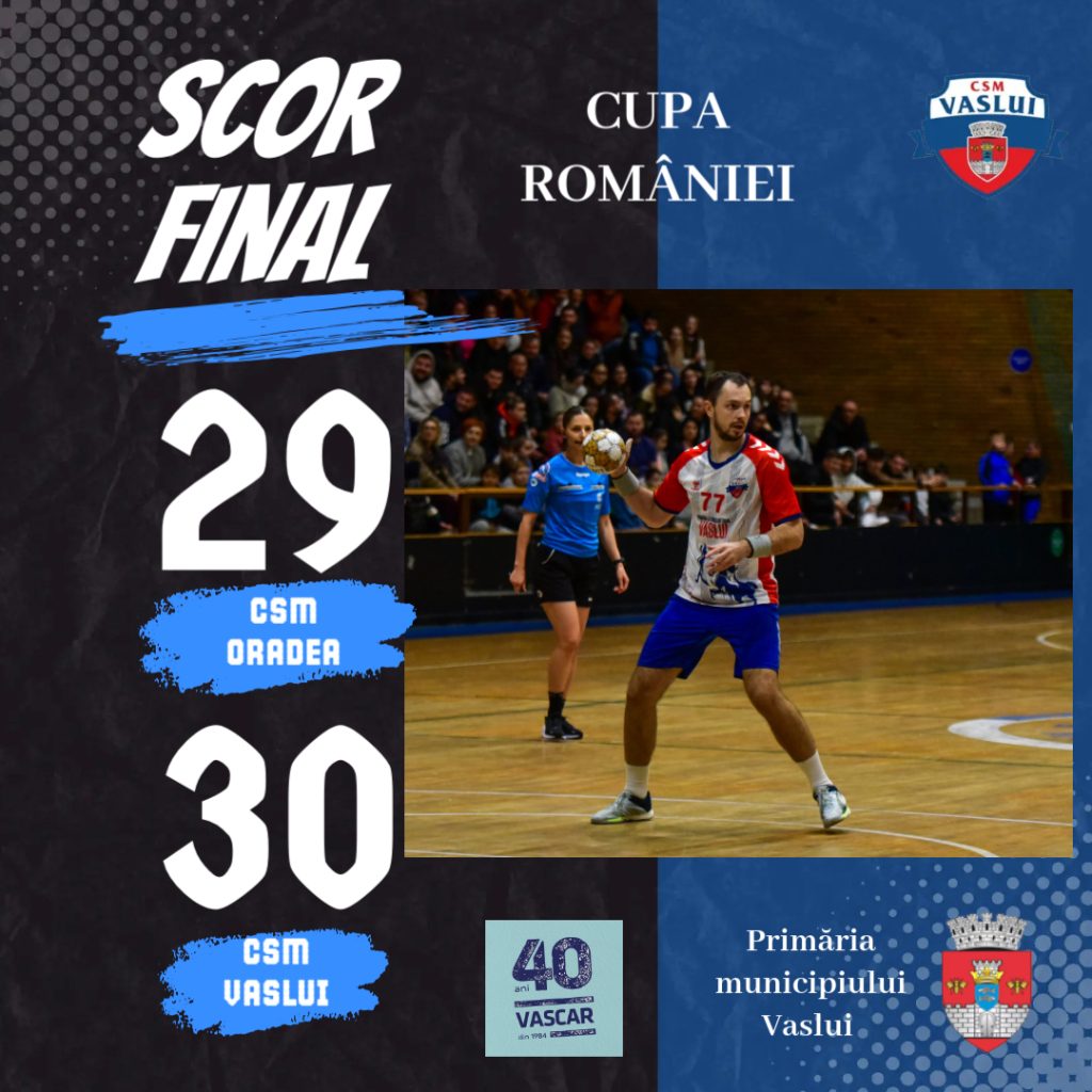 CSM Vaslui s-a calificat în sferturile Cupei României la handbal