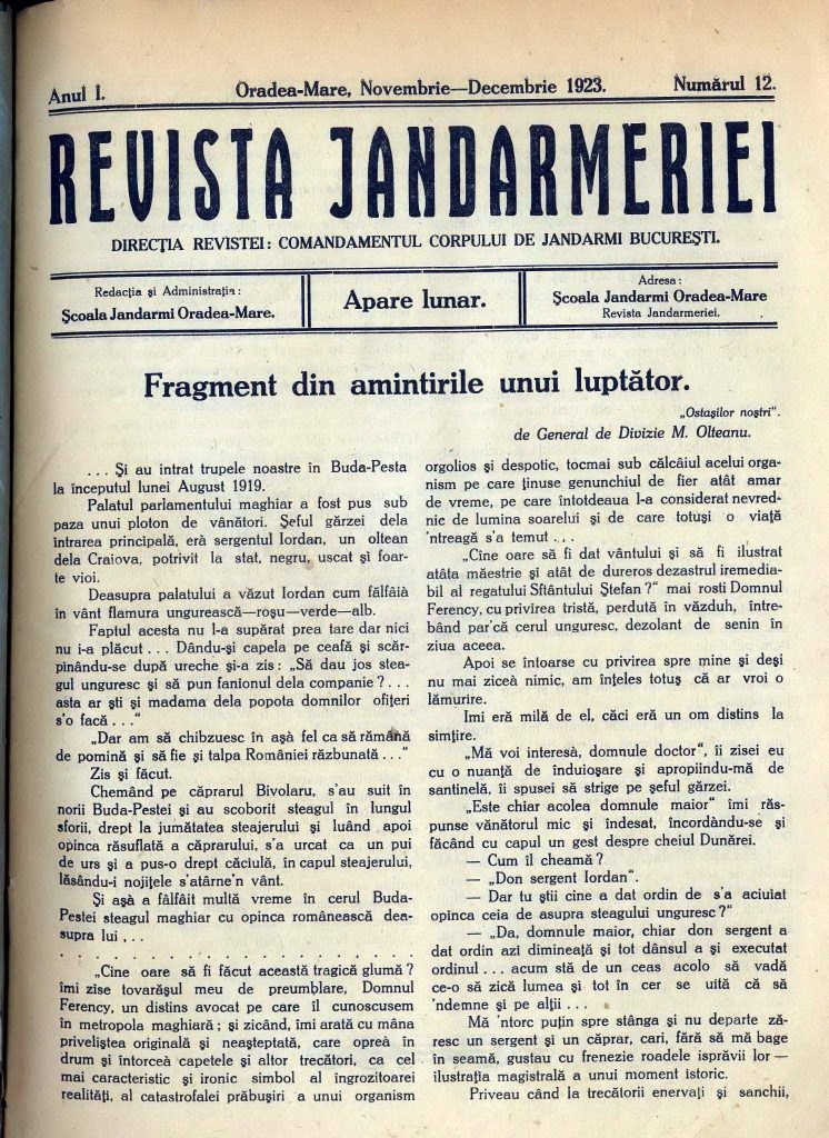 „Revista Jandarmeriei”