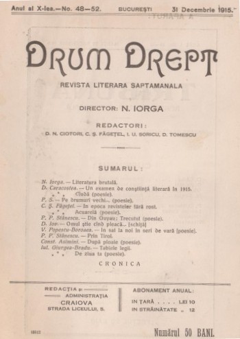 Revista literară Drum drept