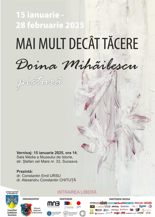 Muzeul Național al Bucovinei: Vernisajul expoziției de pictură „Mai mult decât tăcere. Doina Mihăilescu”