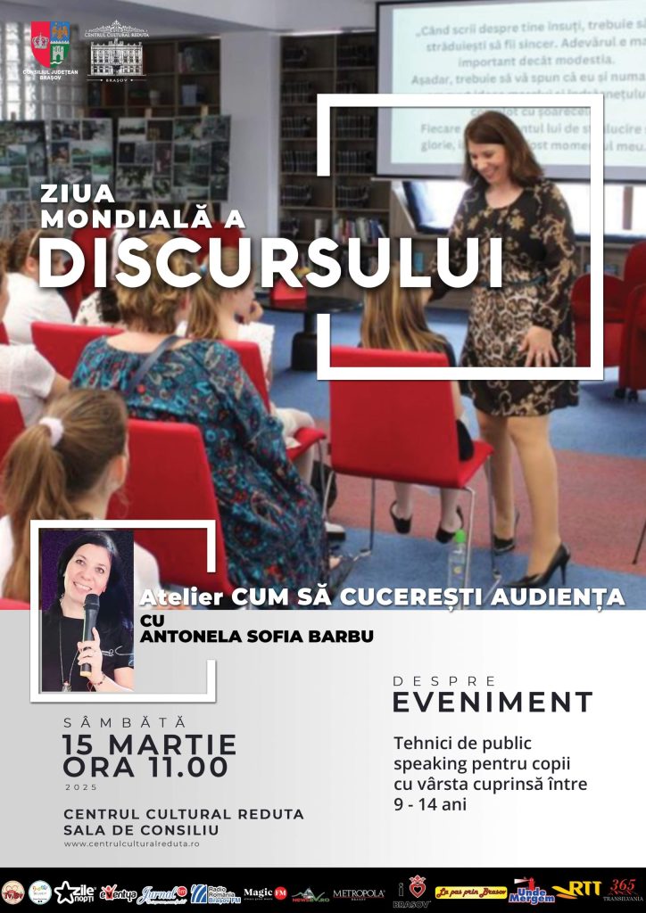 Centrul Cultural Reduta va celebra Ziua Mondială a Discursului pe 15 martie 2025