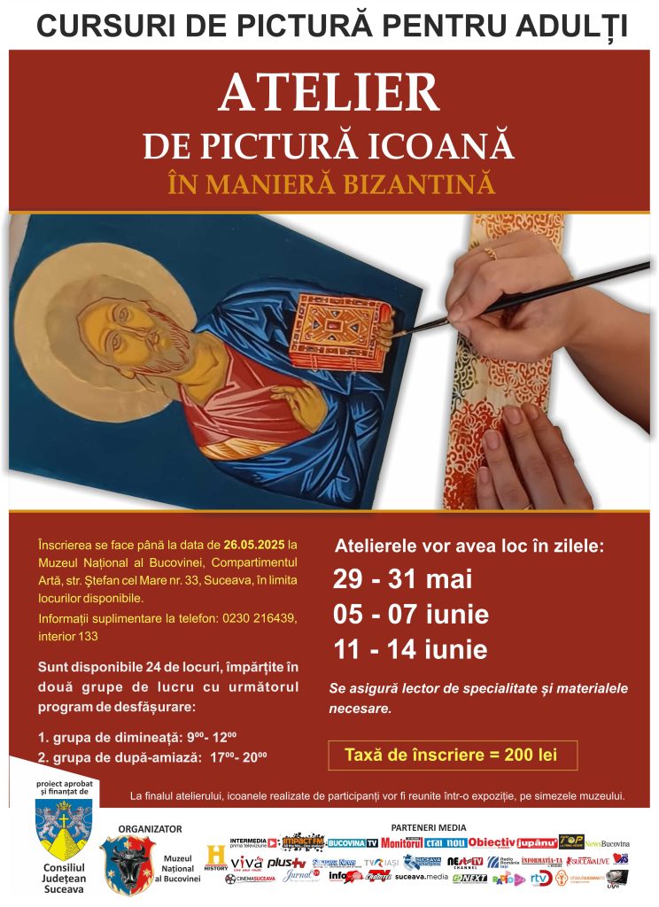 A VI-a ediție a Atelierului de pictură icoană în manieră bizantină pentru adulți