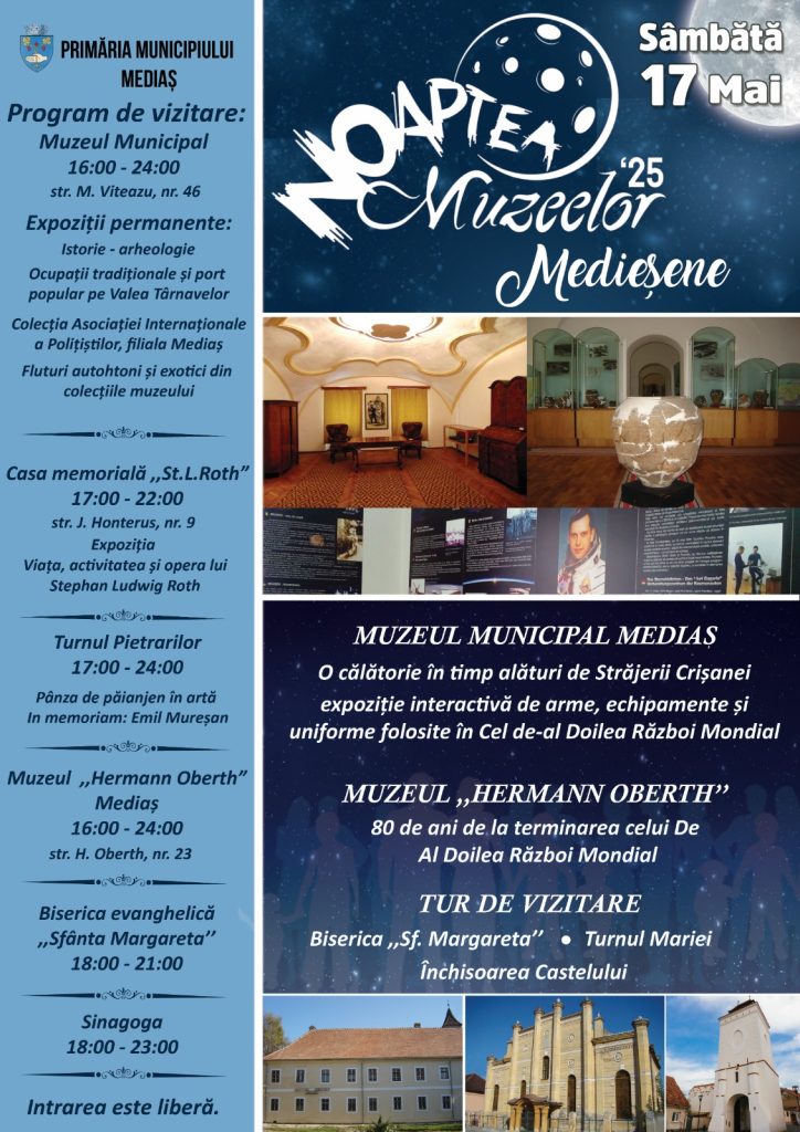 În data de 17 mai 2025 evenimentul „Noaptea Muzeelor Medieșene”