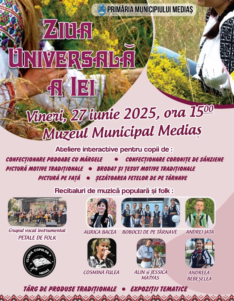 Primăria Mediaș organizează, pe 27 iunie 2025
